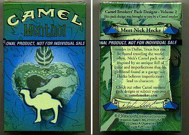 Camel Menthol Smokers Pack Designs Volume 2 cigarettes hard box